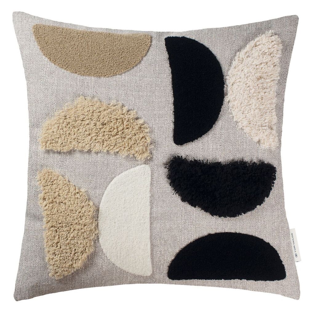 

Декоративный чехол на подушку Tom Tailor без наполнителя тафтинговый натуральный-черный размер 45х45см