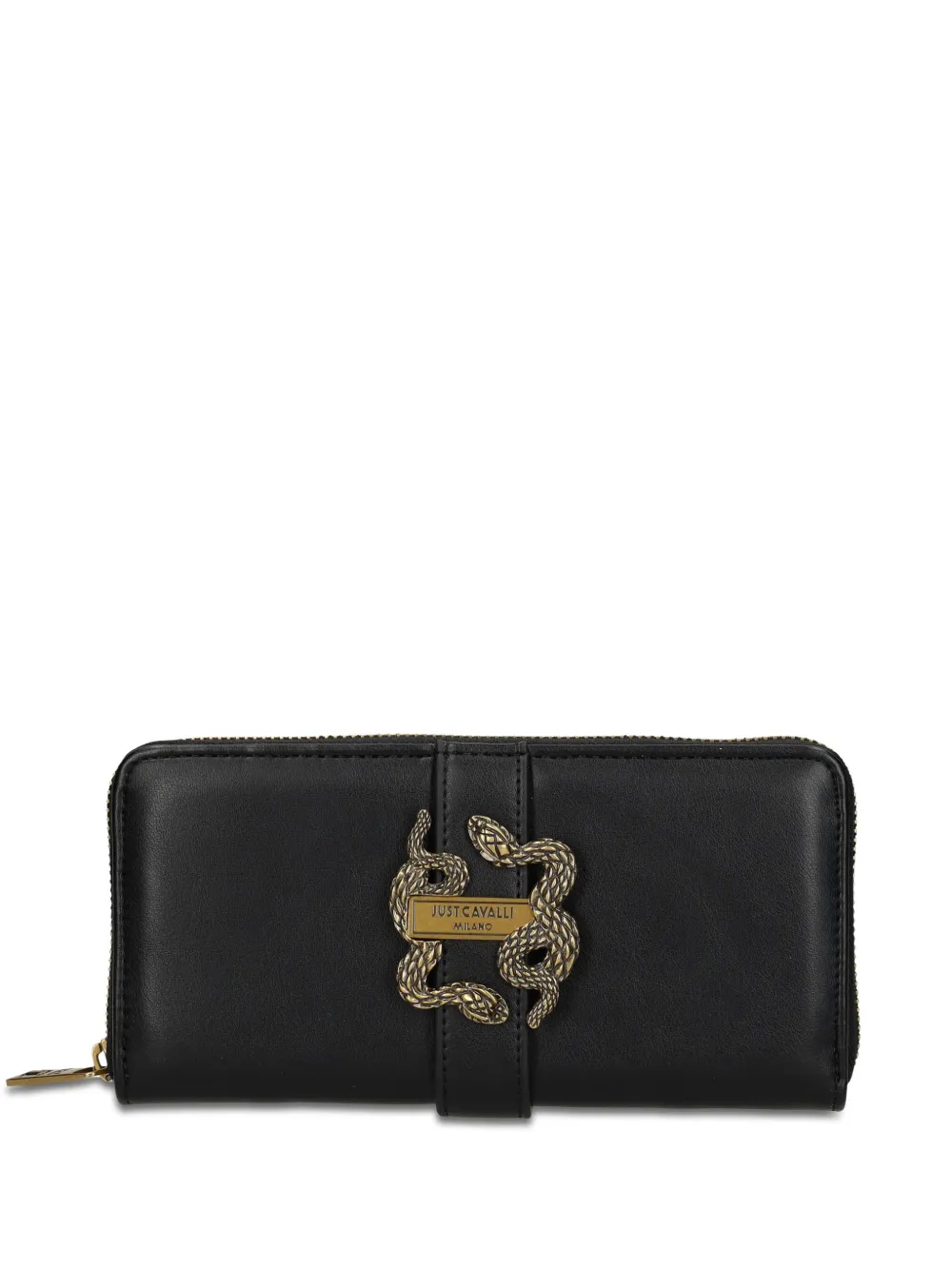 

Кошелек с декором в виде змеи Just Cavalli, черный
