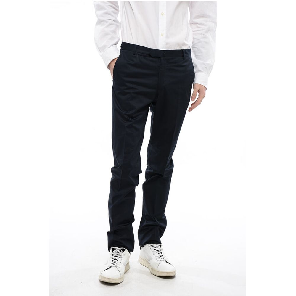 

Хлопковые облегающие брюки с мартингейлом Corneliani, Blue