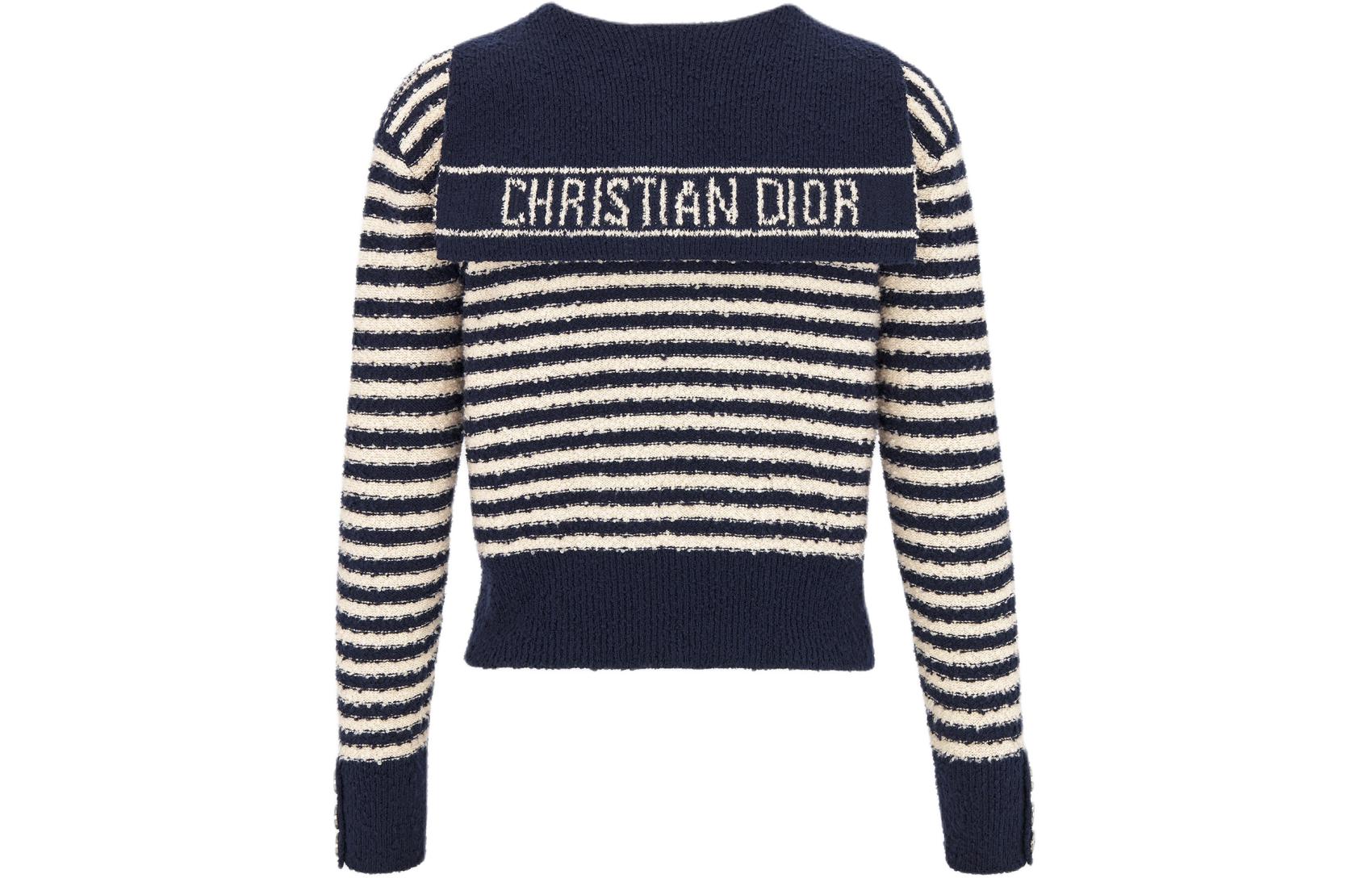 Dior Женская трикотажная одежда SS24, цвет морской синий — фото 4