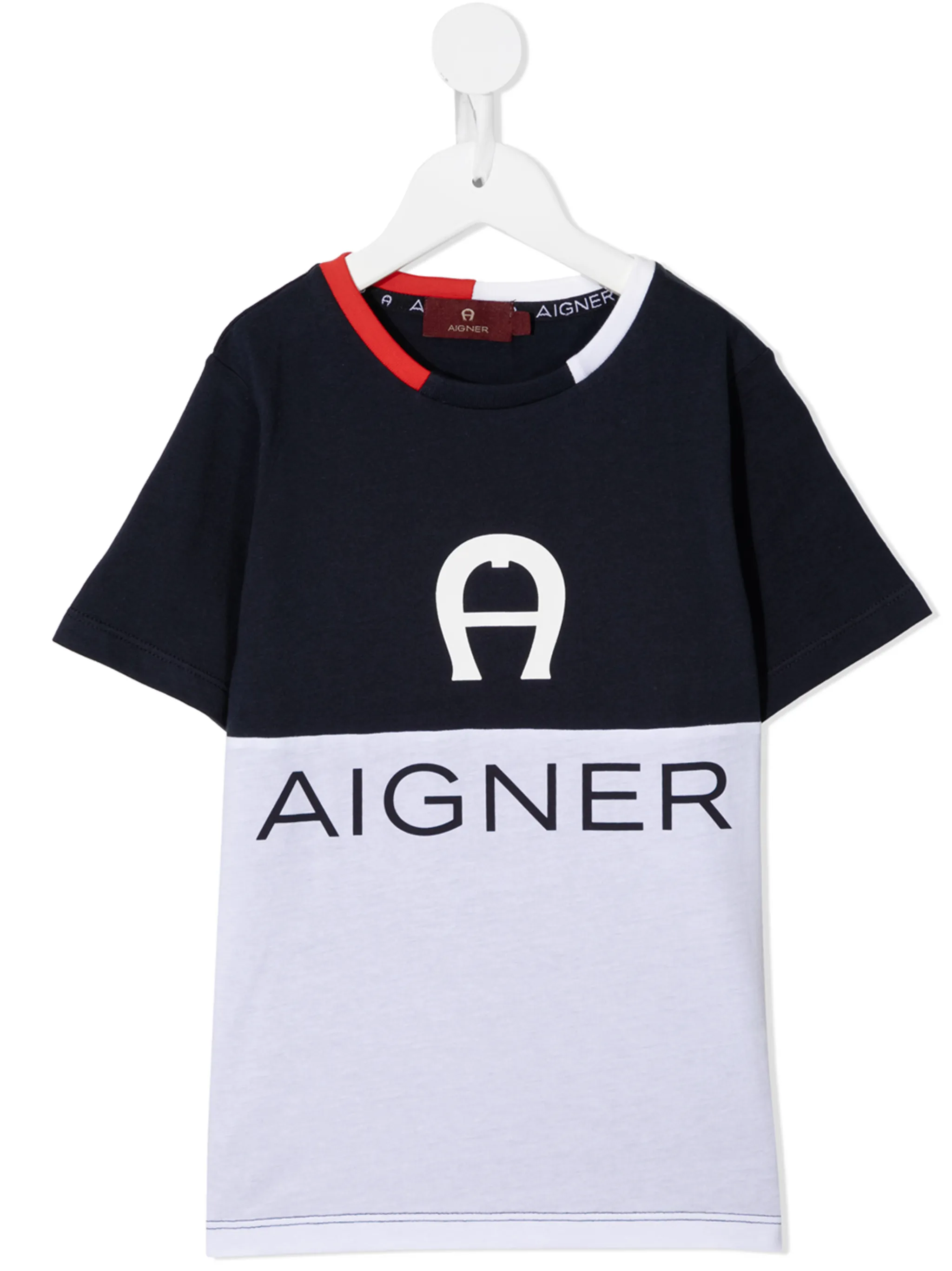 

Двухцветная футболка Aigner Kids, синий