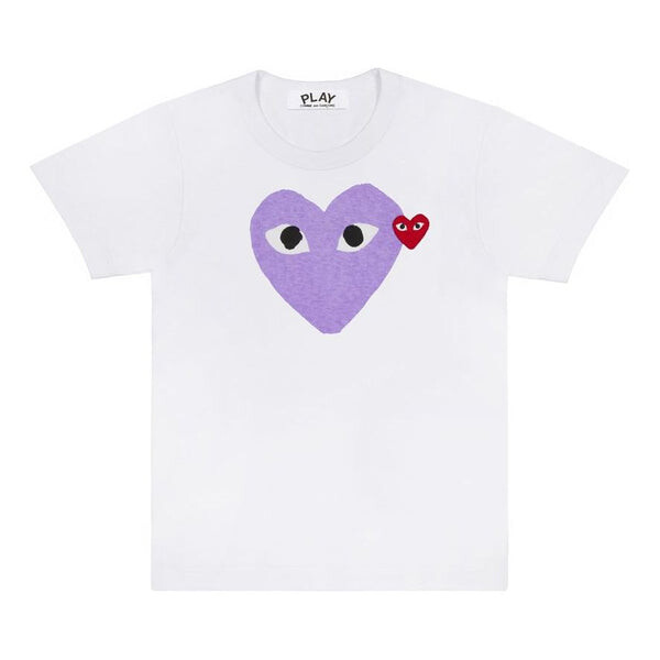 

Футболка red emblem heart t-shirt 'white/purple' Comme Des Garcons Play, белый