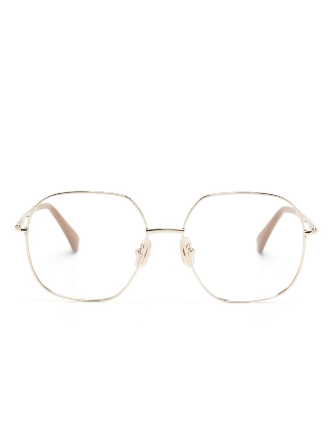 

Массивные очки в геометричной оправе Max Mara Eyewear, золотой