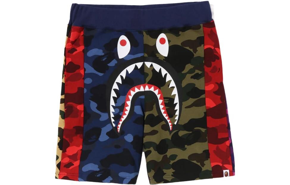 

BAPE Mix Camo Crazy спортивные шорты SS23 A Bathing Ape, голубой