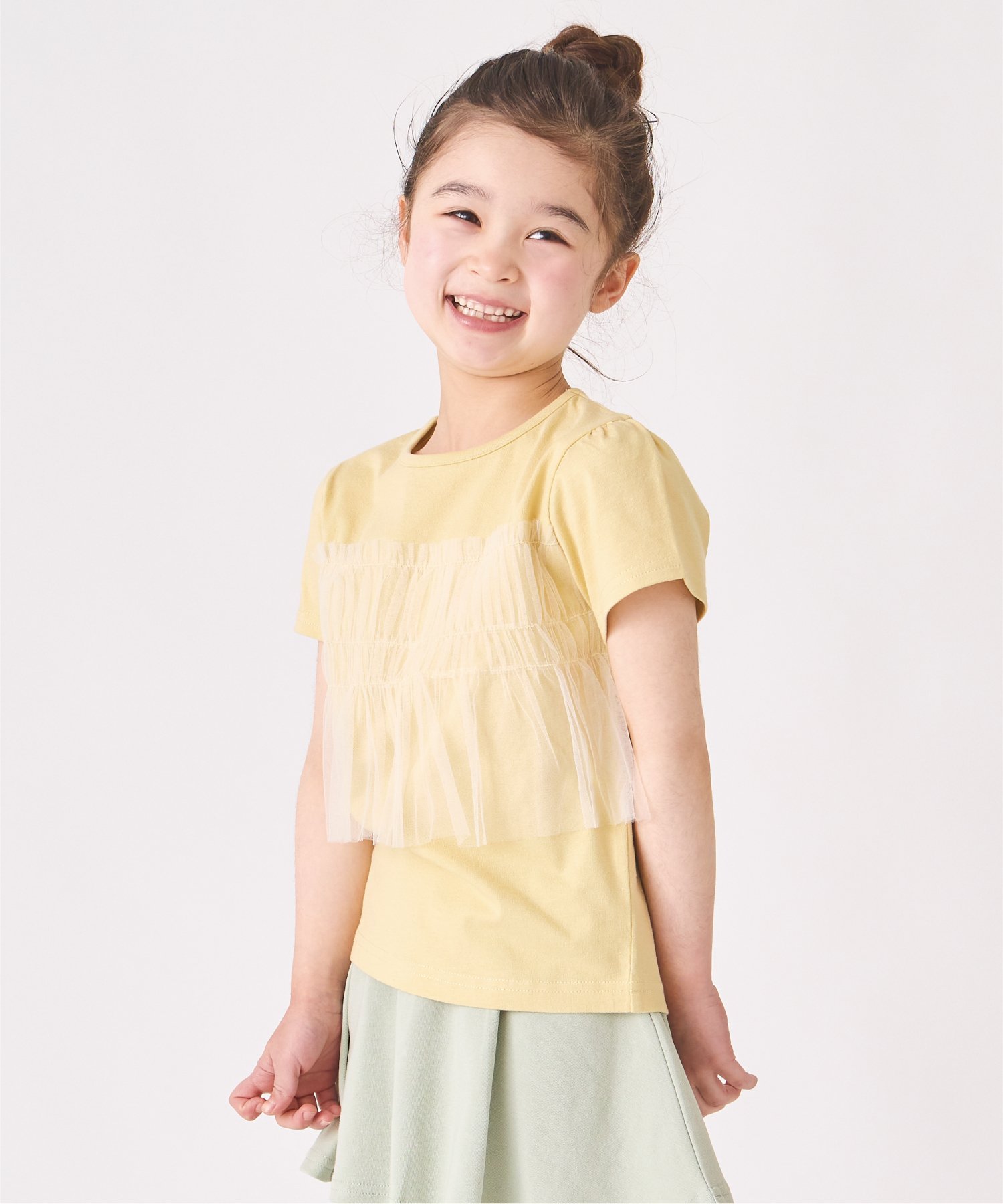 Шифоновая футболка Ever Closet, mustard — фото 3
