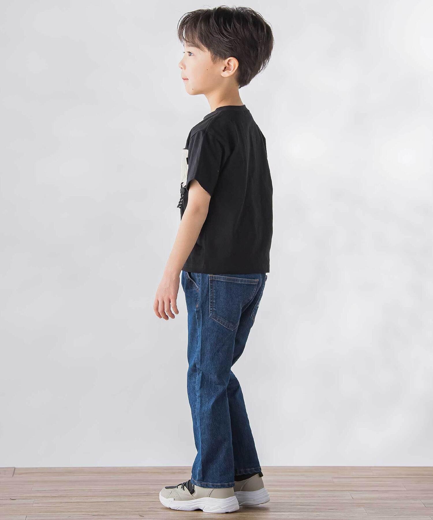 Джинсовые брюки из эластичного денима (95–160 см) BeBe Petits Pois Vert, Black