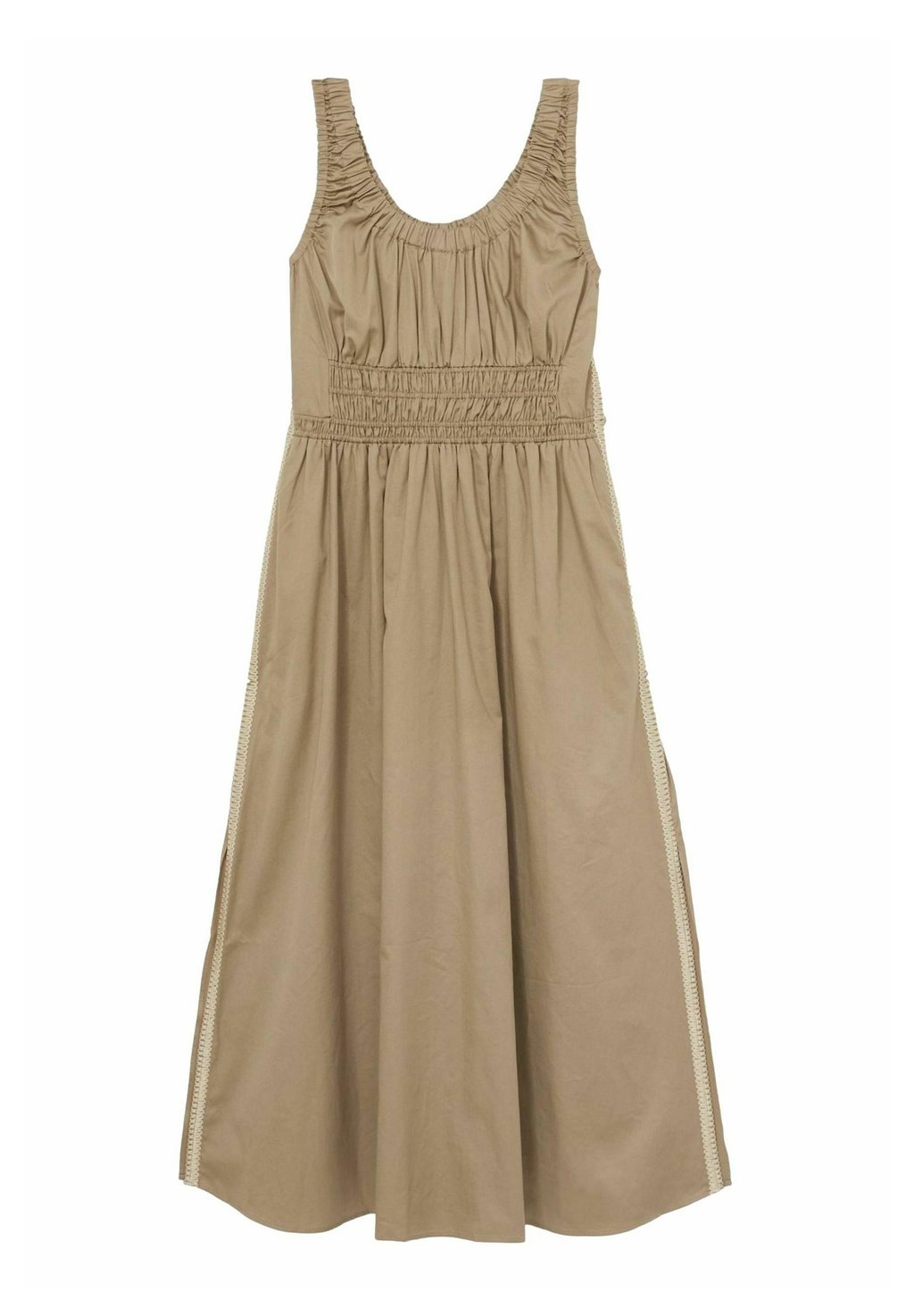 

Повседневное платье REGULAR FIT - ANOUK STITCH SHIRRED MIDI Reiss, хаки
