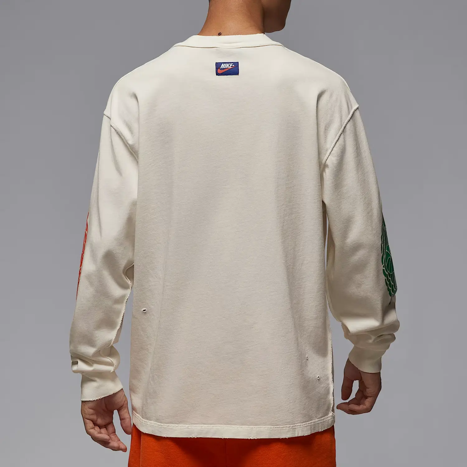 Jordan Футболка Air T мужская Sail White/Fresh Orange — фото 4