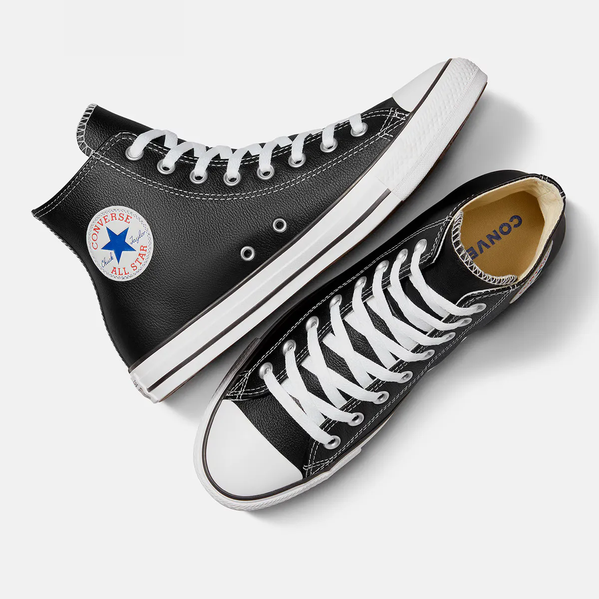 Повседневные кроссовки унисекс Chuck Taylor All Star High Leather Converse, чёрный — фото 2