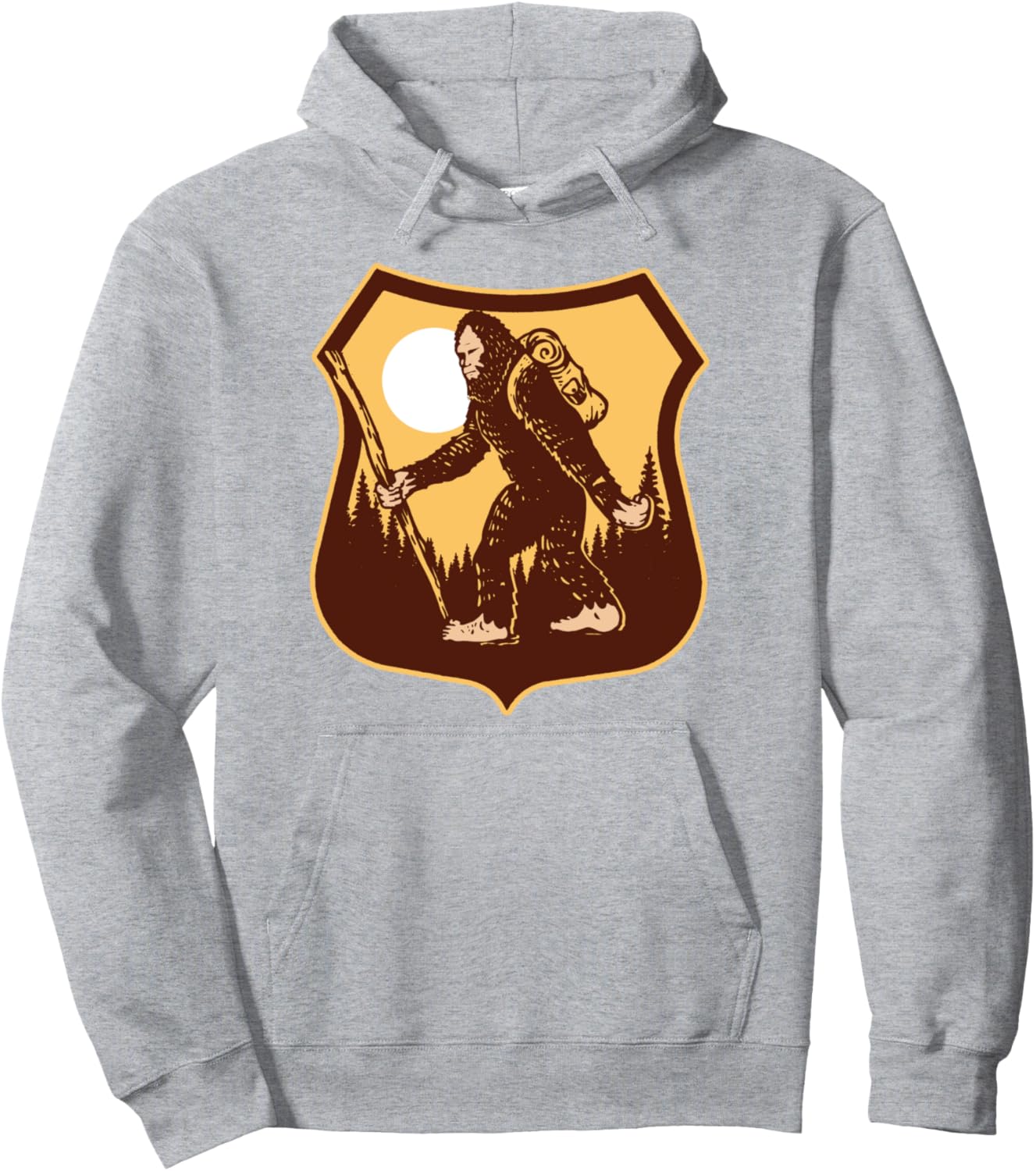 

Походы, Бигфут, природа, Сасквоч, винтажная ретро-толстовка Sasquatch Garage, серый