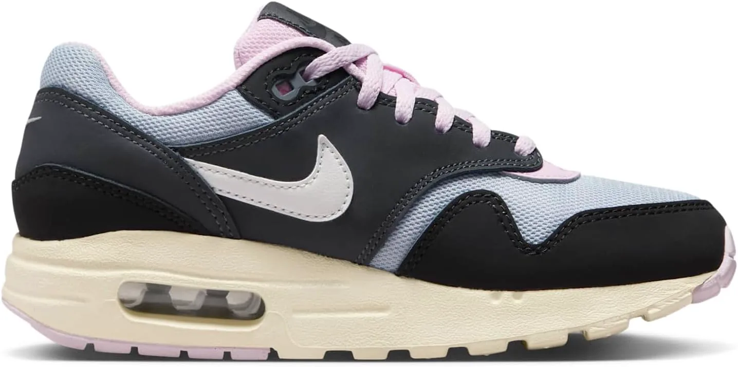 Кроссовки Nike Air Max 1 для мальчиков, черный/белый/розовый — фото 3