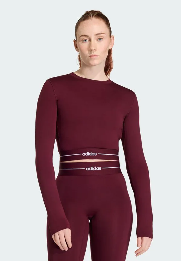 Топ с длинными рукавами Adidas Performance, Maroon