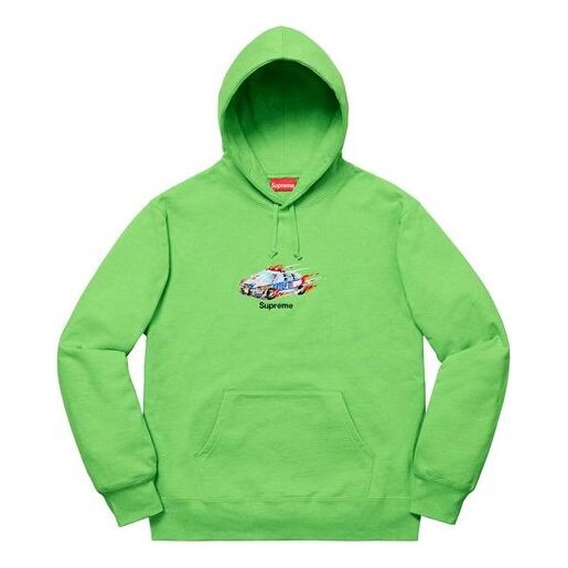 

Толстовка fw19 week 5 cop car hooded sweatshirt Supreme, зеленый