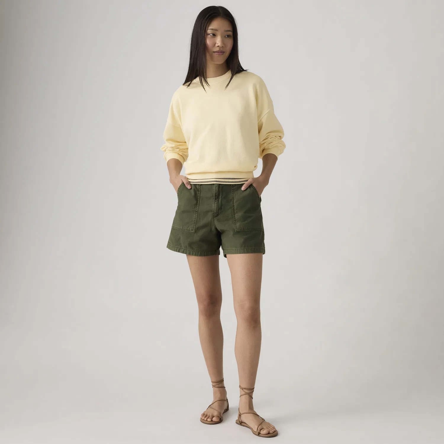 Женские шорты Ribcage Utility Levi's, Green