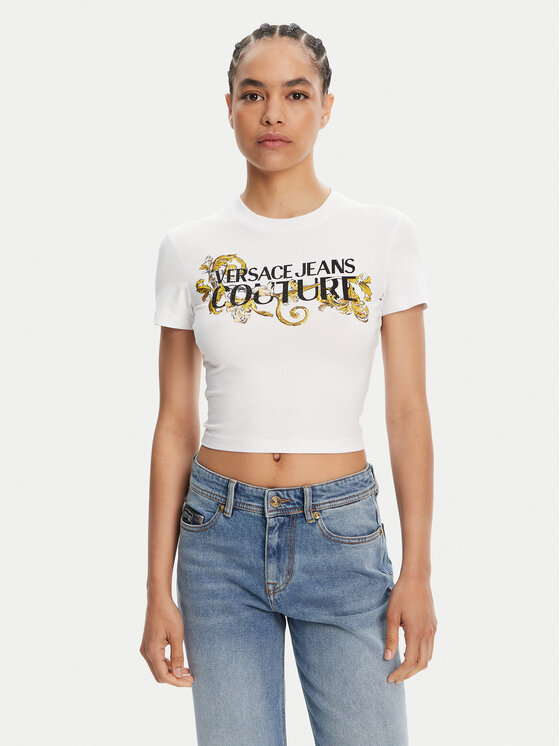 

Облегающая футболка 78HAHC05 Versace Jeans Couture, белый