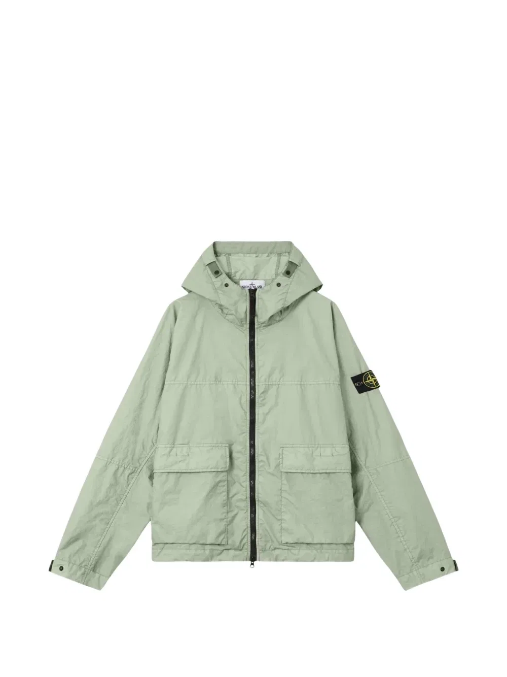 Парка с капюшоном и нашивкой-логотипом Stone Island, зеленый