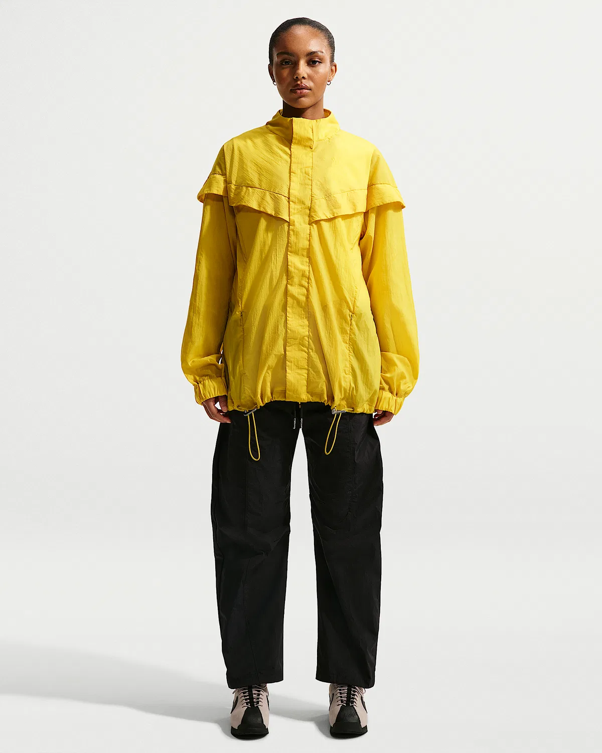 Женская свободная куртка Serena Williams Design Crew, Saffron Quartz/Life Lime/Saffron Quartz — фото 4