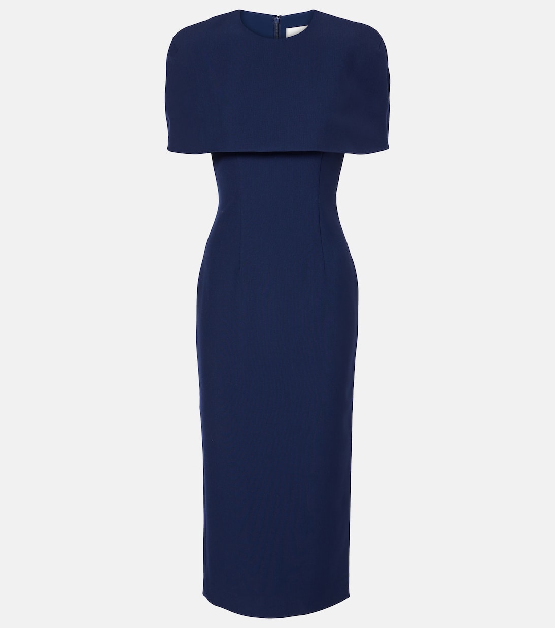 

Коктейльное платье из крепа с накидкой Roland Mouret, темно-синий