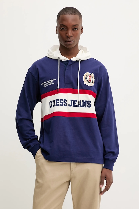 

Хлопковая толстовка Guess Jeans, синий