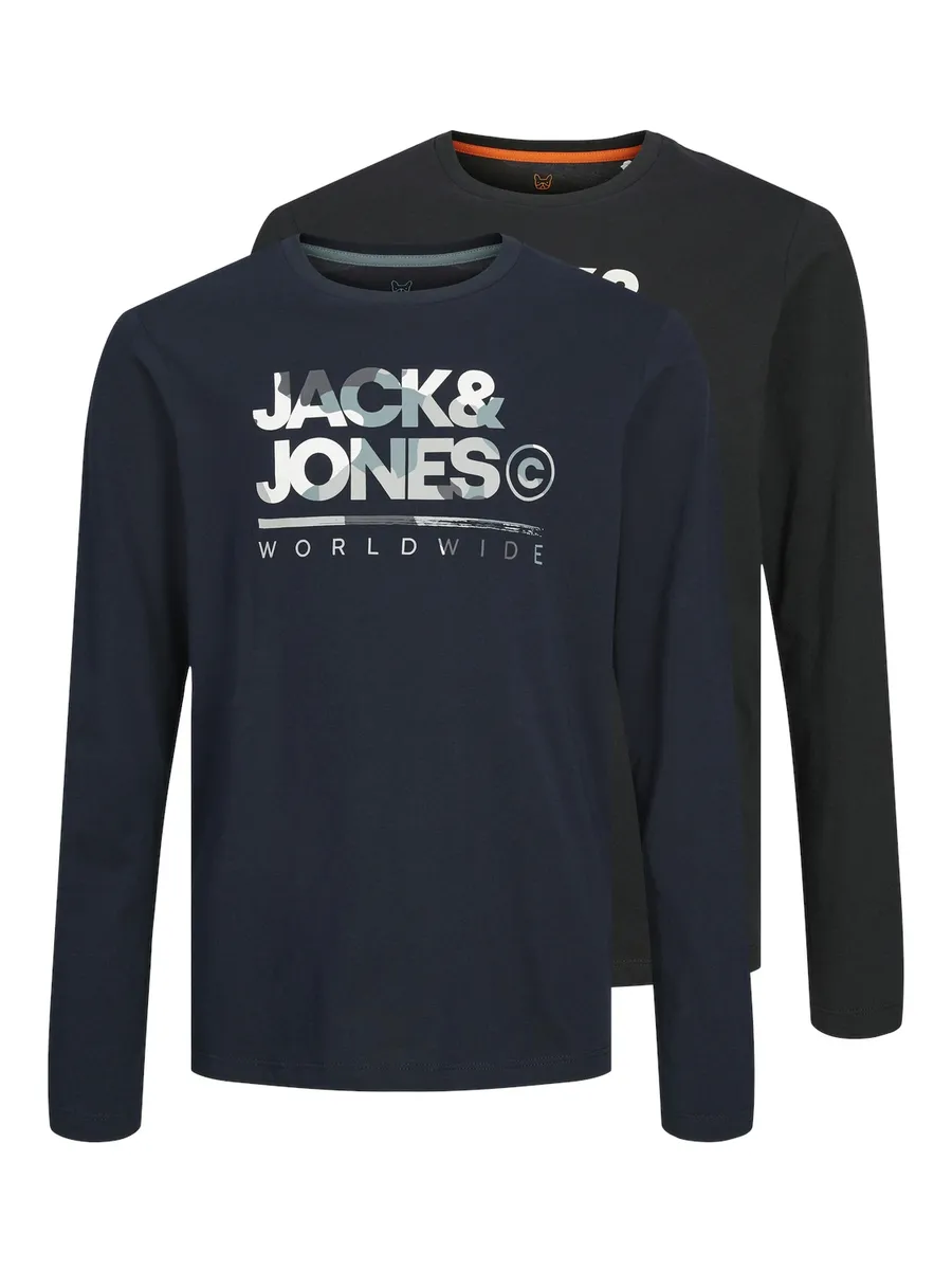 

Рубашка с длинными рукавами для подростков Jack & Jones "JJLUKE TEE LS CREW NECK 2PK MP JNR" Jack & Jones Junior, синий