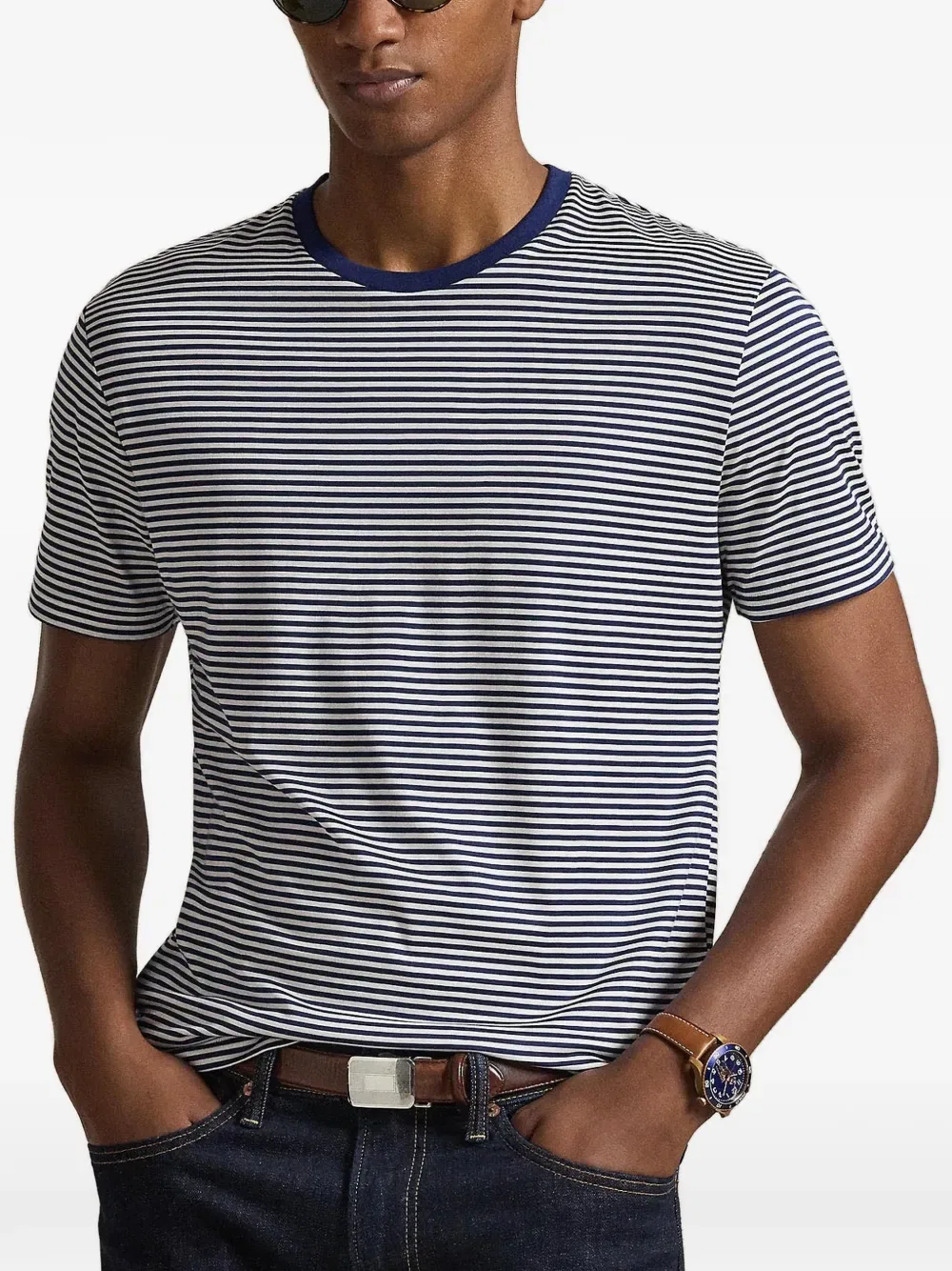 Полосатая футболка Polo Ralph Lauren, белый — фото 3