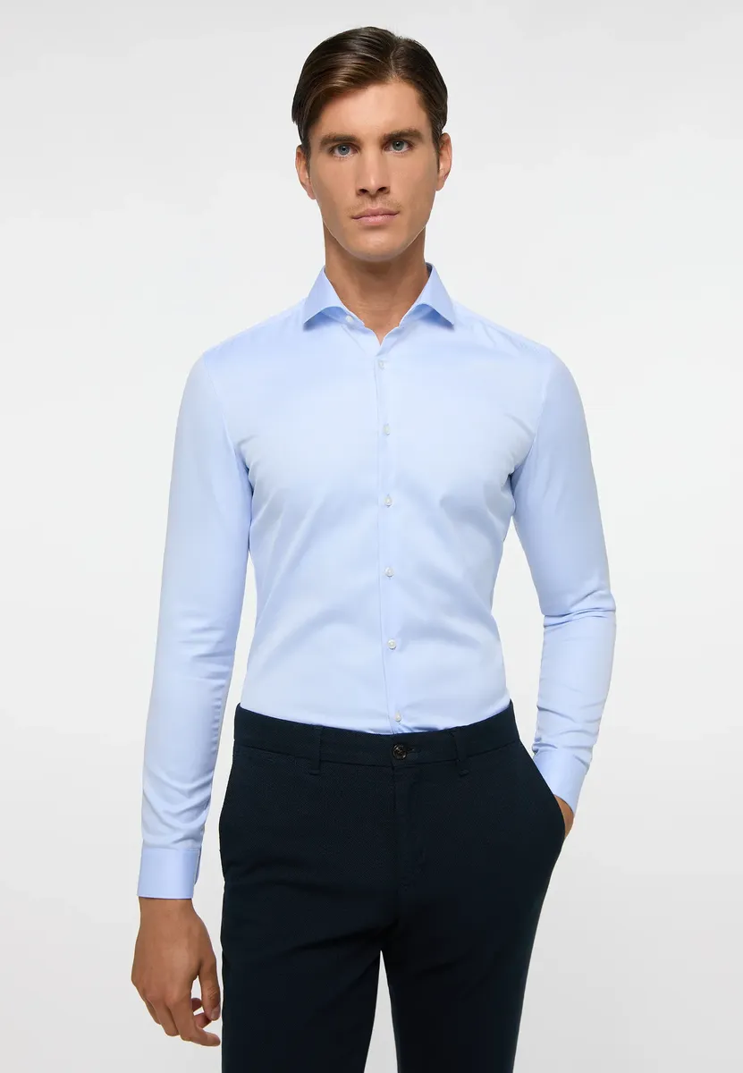 

Рубашка Eterna с длинными рукавами "SUPER SLIM", голубой