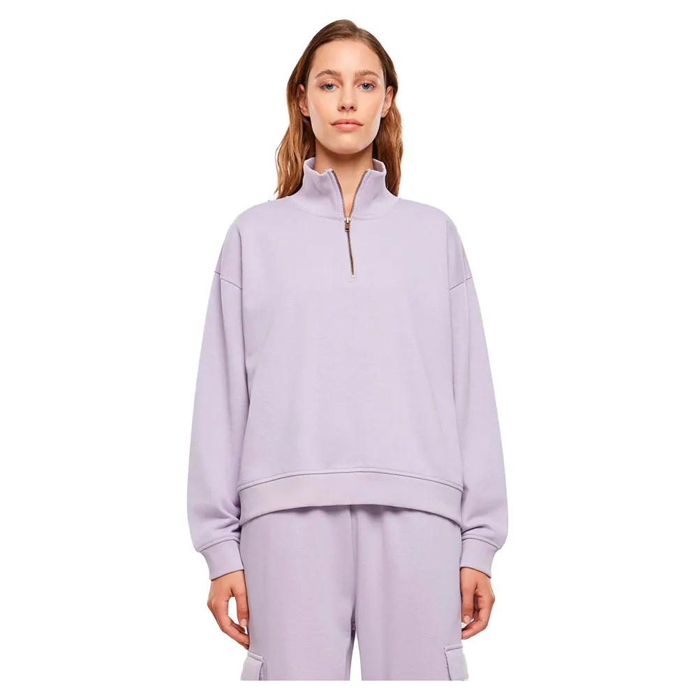 

Свитер Urban Classics Light Terry half zip, фиолетовый
