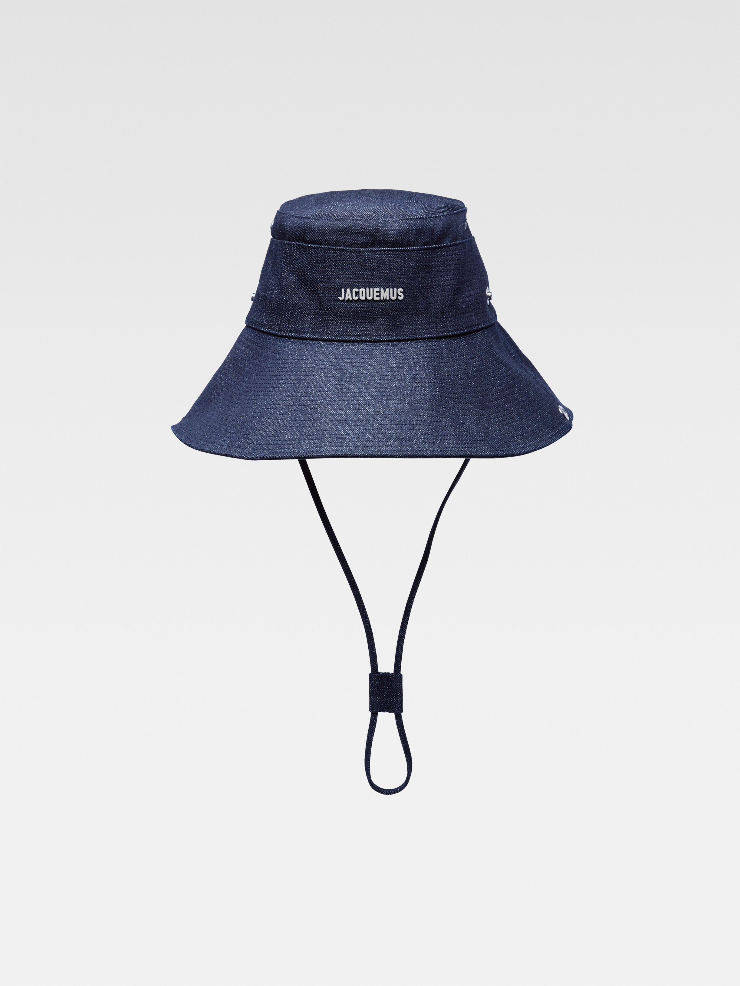 

Сшитая шляпа-ведро JACQUEMUS The de-Nîmes denim bucket hat, темно-синий