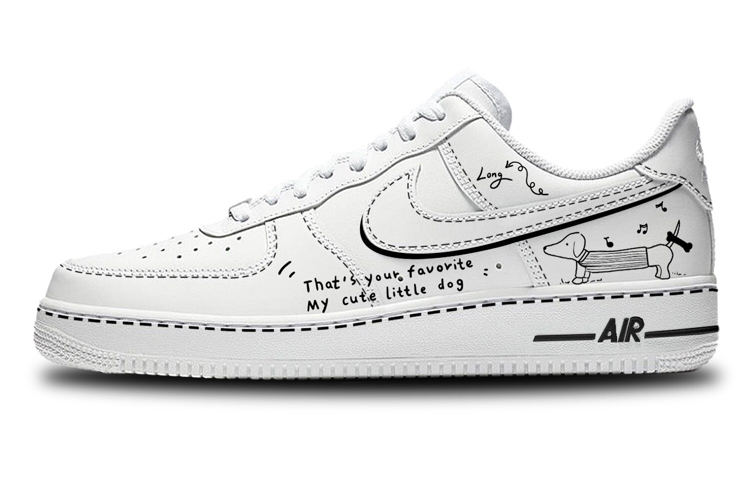 

Кроссовки Nike Air Force 1 Skateboarding Shoes Women's Mid-top Black, белый