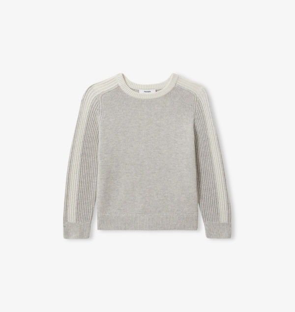 

Вязаный джемпер Amis с ребристыми рукавами 3-9 лет Reiss, белый