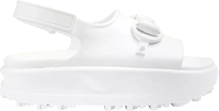 Кроссовки Gucci Wmns Horsebit Flatform Sandal 'White', белый