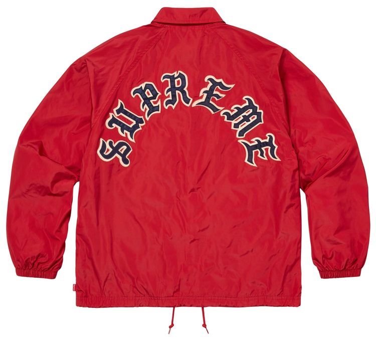 Куртка Supreme Old English Arc Coaches Jacket, красный — фото 2