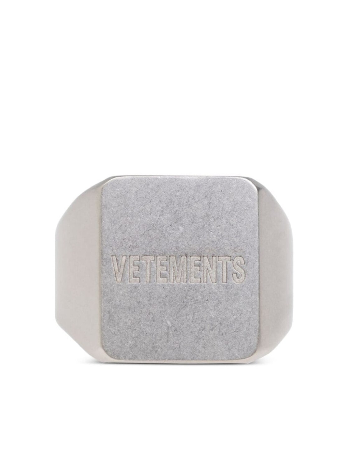 

Кольцо с гравировкой логотипа VETEMENTS, серебряный