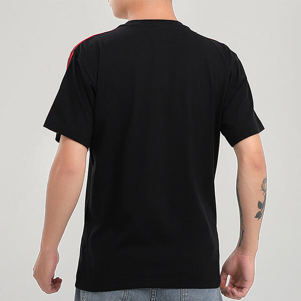 Футболка originals stripe circle sports short sleeve black Adidas, черный — фото 4