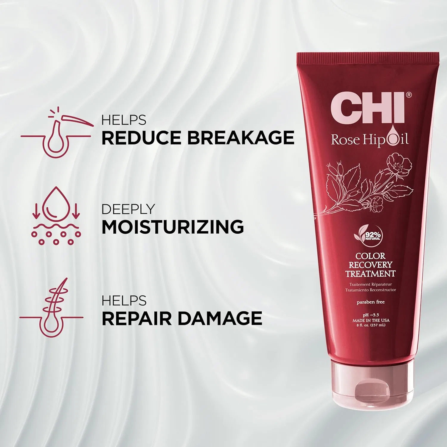 Восстанавливающее средство «Rosehip Recovery Treatment» от CHI, 237 мл Chi — фото 3