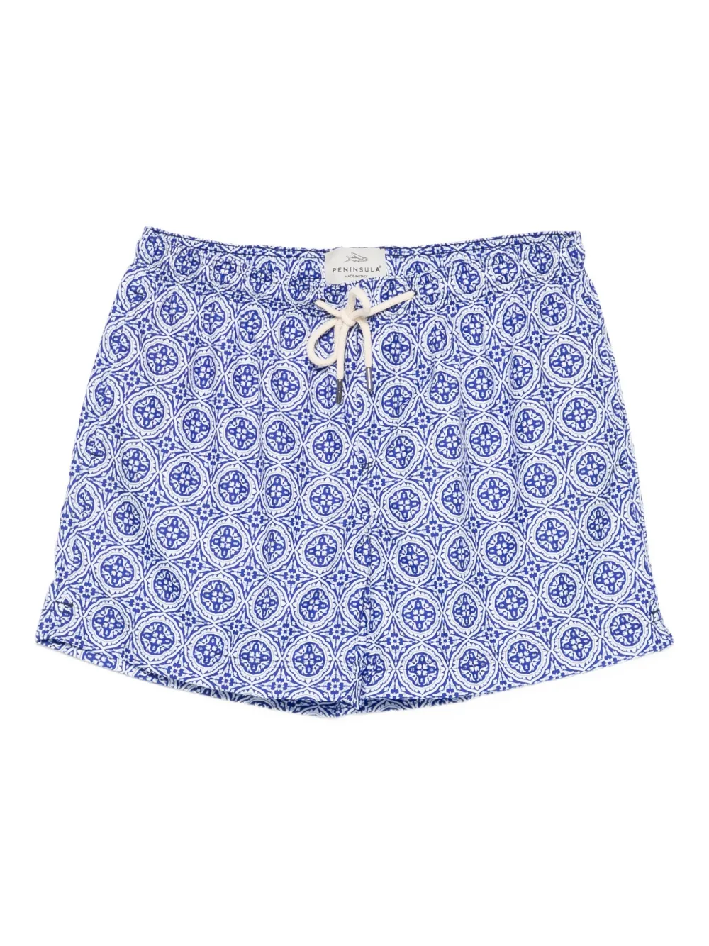 

Плавки-шорты с кулиской и узором PENINSULA SWIMWEAR, синий