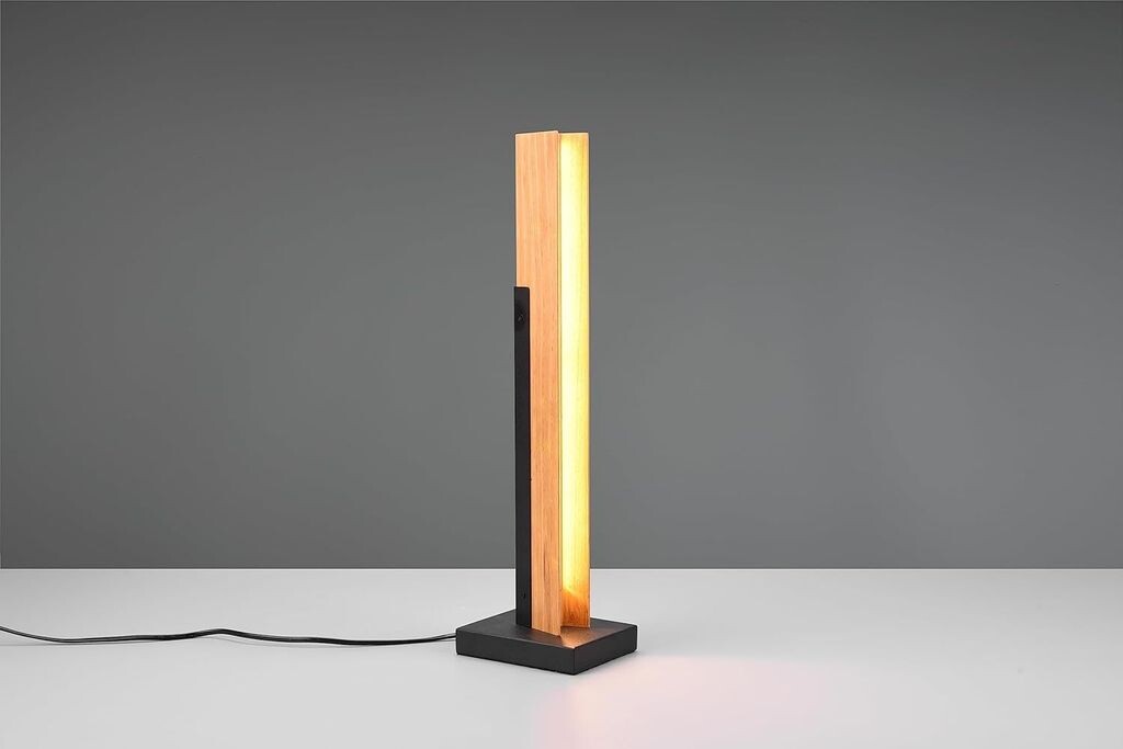 

Lightling Светодиодная настольная лампа Carola, сенсорный диммер с 4 режимами, высота: 50 см, черный матовый металл и дерево, макс: 8 Вт