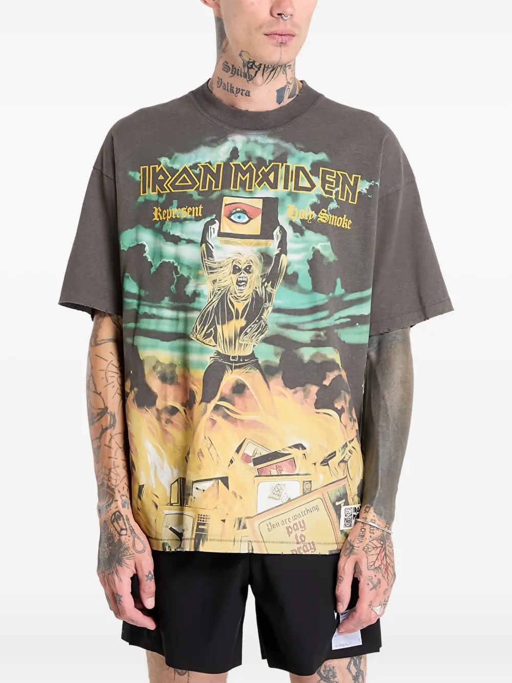 

Футболка Holy Smoke из коллаборации с Iron Maiden Represent, серый