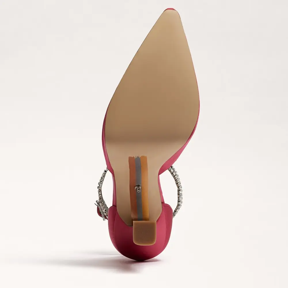 Туфли-лодочки Sam Edelman Andie, женские, розовые, сатиновые, на платформе и каблуке, с декором, JOBB1386 — фото 3