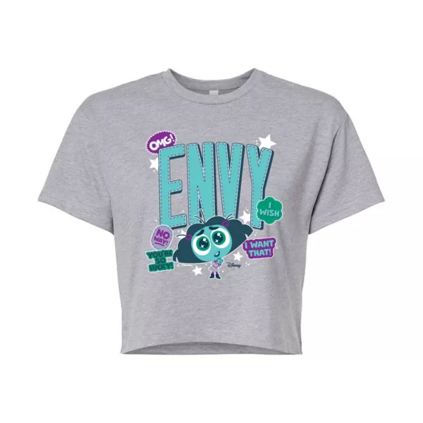 

Укороченная футболка с наклейками S Inside Out 2 Envy Juniors Disney / Pixar, серый