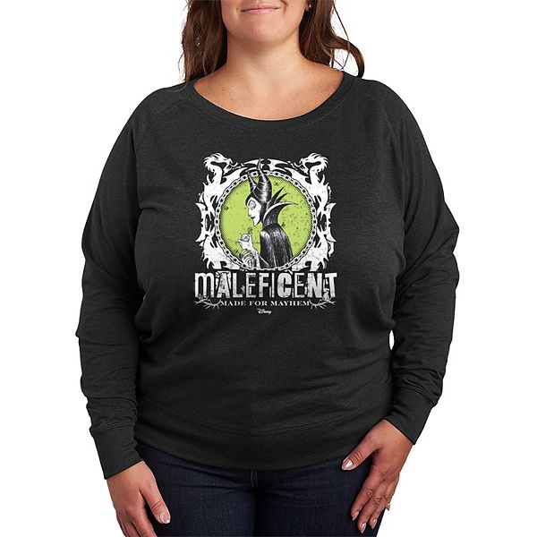 

Plus size футболка с длинным рукавом Sleeping Beauty Maleficent Made for Mayhem Disney, Heather Charcoal