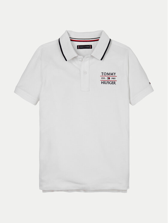 Рубашка поло стандартный крой KB0KB09524 D Tommy Hilfiger, белый — фото 4