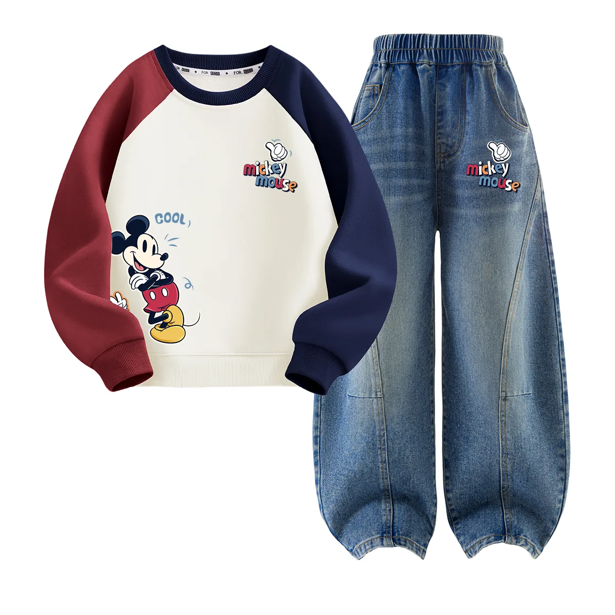Детский спортивный комплект Casual Sportswear из 2 предметов Disney, DiB Trendy Mickey K Green Blue+DiB Trendy Mickey K Denim Blue — фото 4