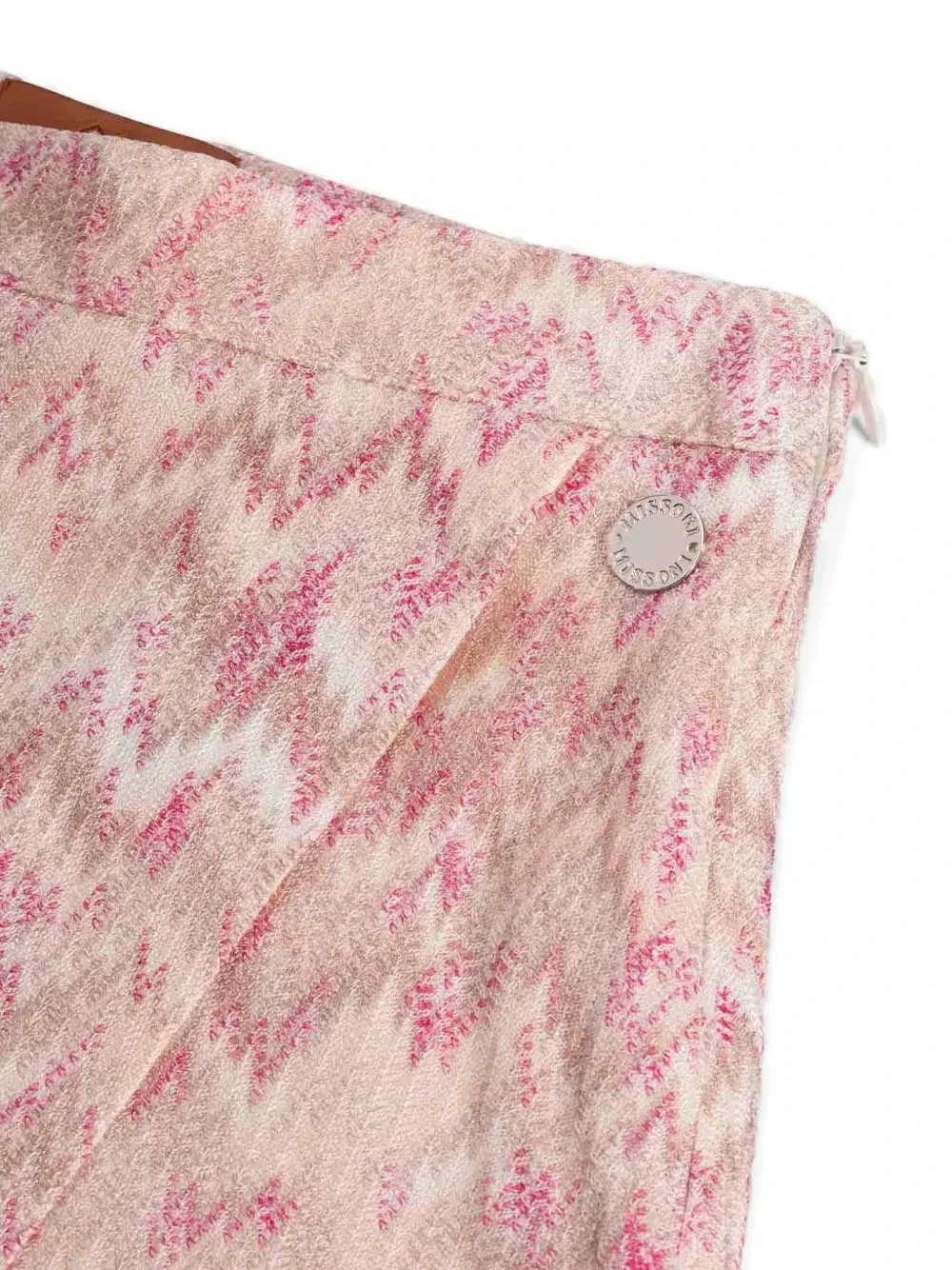 Юбка с запахом и узором зигзаг Missoni Kids, бежевый — фото 2