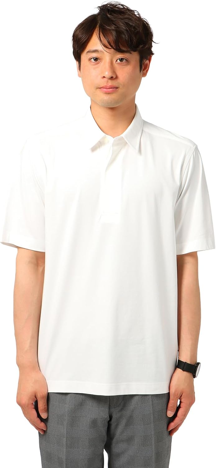 

Мужская поло-рубашка с коротким рукавом Suit Square, моющаяся, деловая, стандартная, офисная повседневная, простая, белый