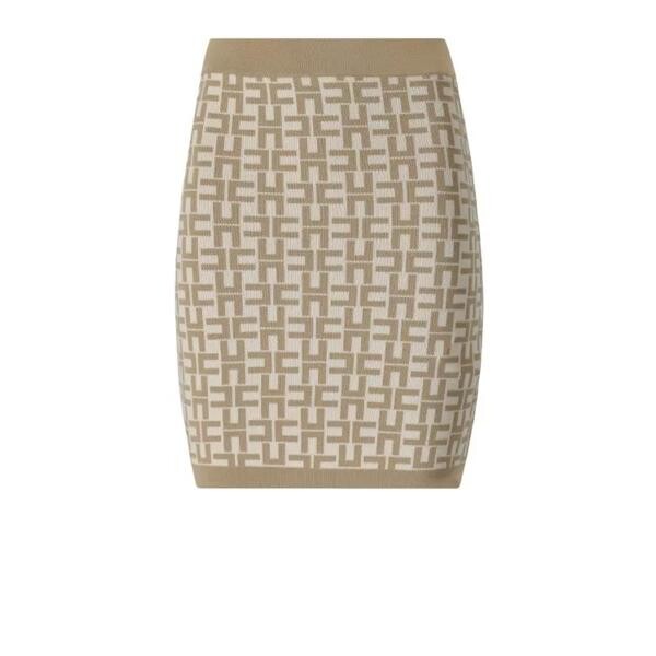 

Юбка monogram butter beige knitted skirt Elisabetta Franchi, мультиколор
