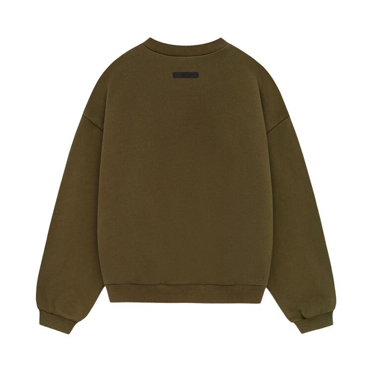 Толстовка Fear of God Essentials Kids Fleece Crewneck Olive, зеленый — фото 2