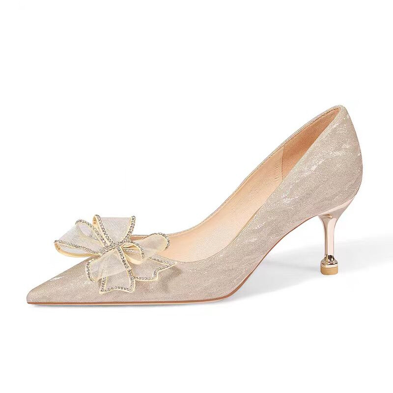Туфли женские на высоком каблуке Imono, цвет 3119 - Champagne Gold 6cm — фото 3