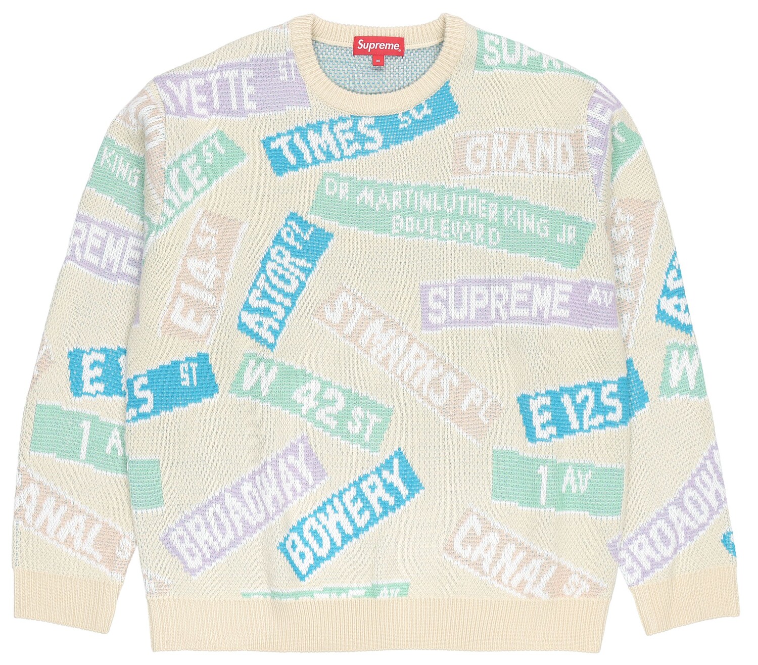 

SS21 Свитер унисекс Supreme, кремовый