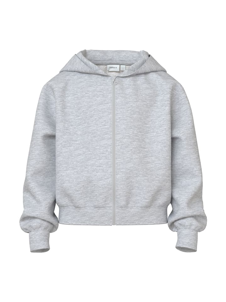 

Спортивная куртка name it Sweatjacke NKFMILLE CARD W HOOD UNB, цвет light grey melange